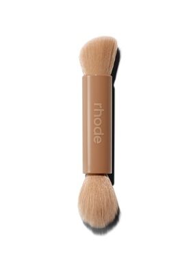 RHODE Double-Ended Makeup Brush in Beige Tan